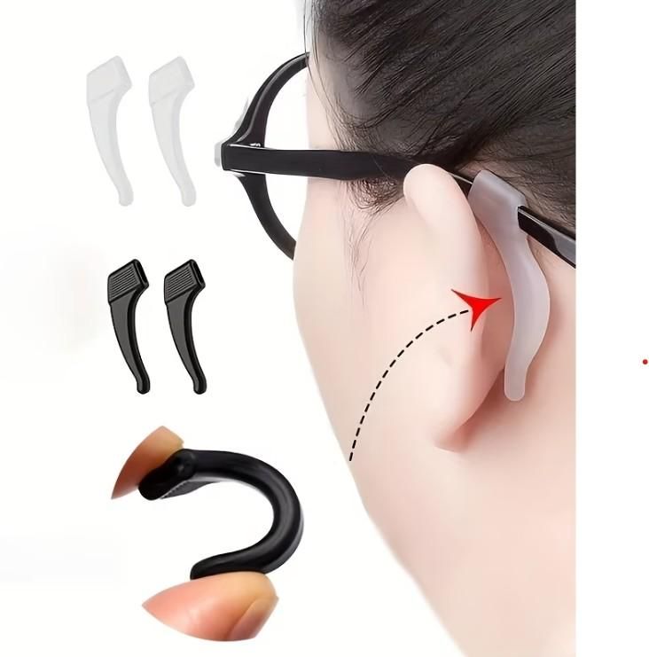 Anti-Slip Eyeglass Frame Ear Hooks (Pair of 3)